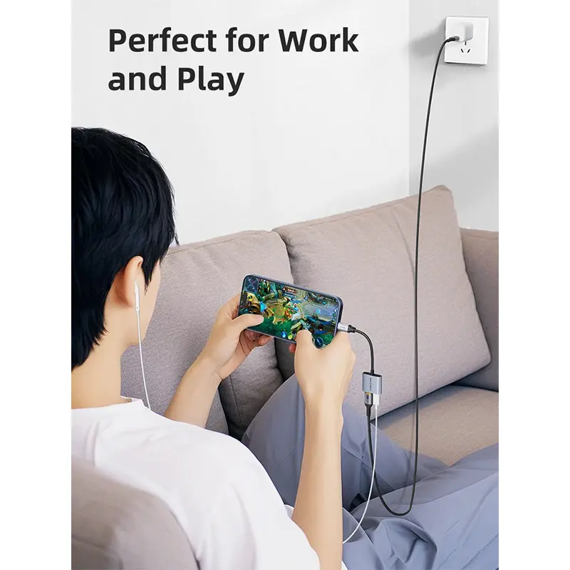Adaptador divisor USB-C a 2xUSB-C Cabletime CPA2G, vista 3