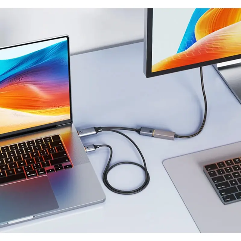 Adaptador HDMI a DisplayPort USB-A Cabletime CP51B 4K60, vista 2