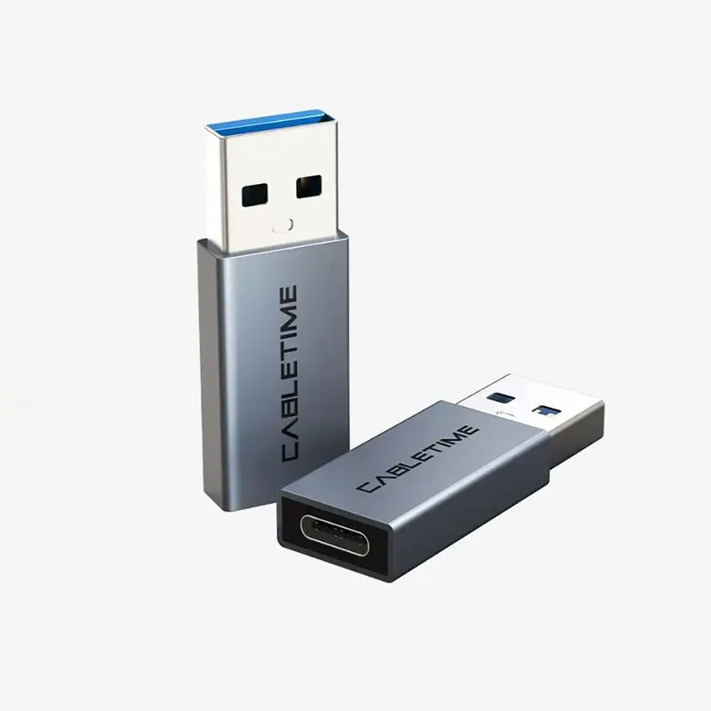 Adaptador USB-A a USB-C Cabletime CP80G 10Gbps, vista 2