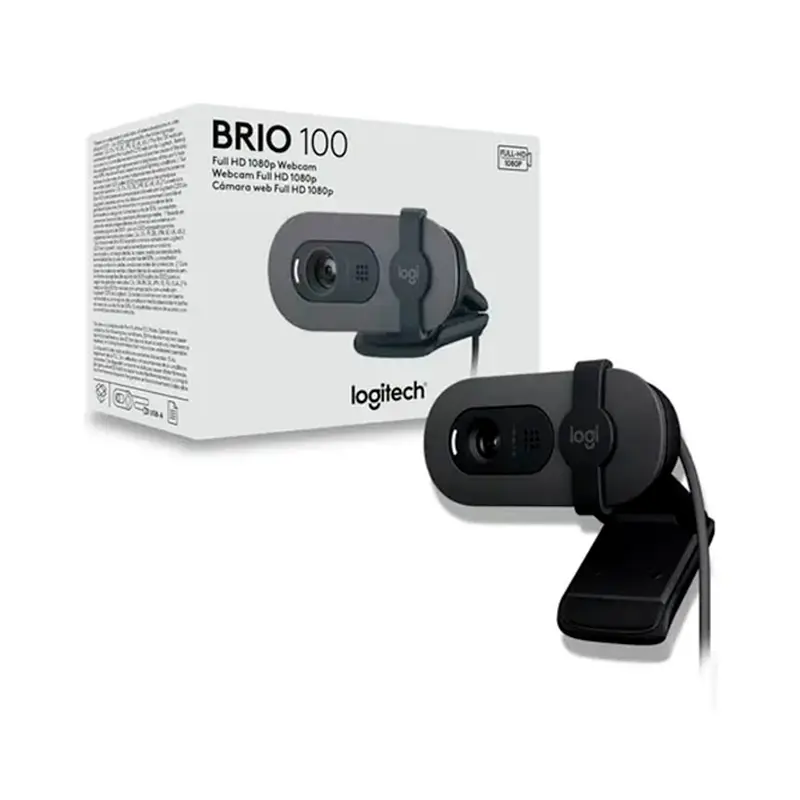 Webcam Logitech Brio 100 FHD USB Black