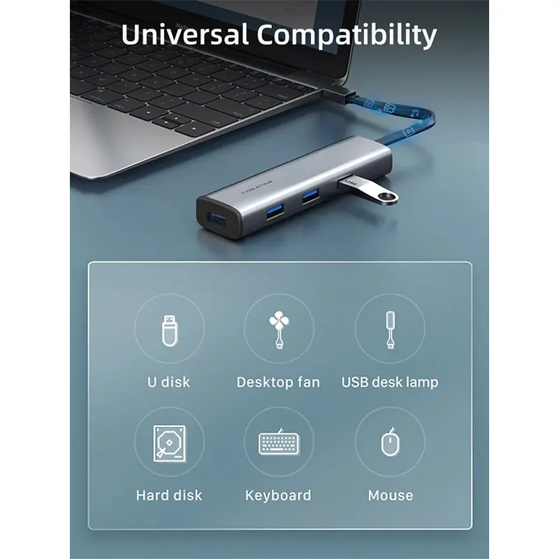 Hub Cabletime CB21G 4 puertos USB 3.0 USB-C, vista 3