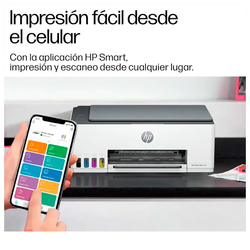 Impresora HP Smart Tank 580 Wi‑Fi, vista 4