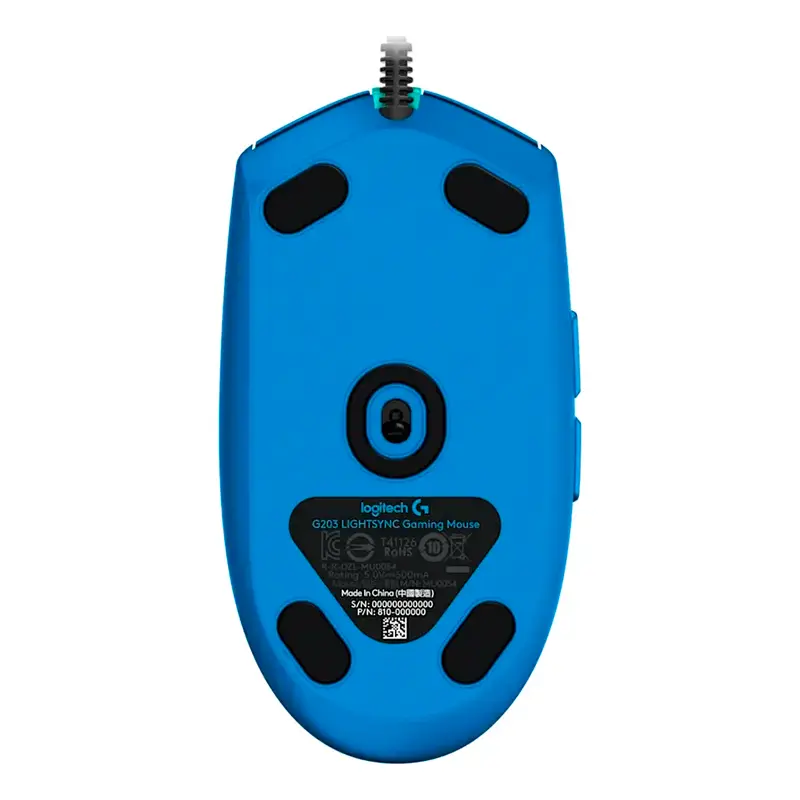 Mouse Logitech G203 Lightsync RGB 8K Blue, vista 2