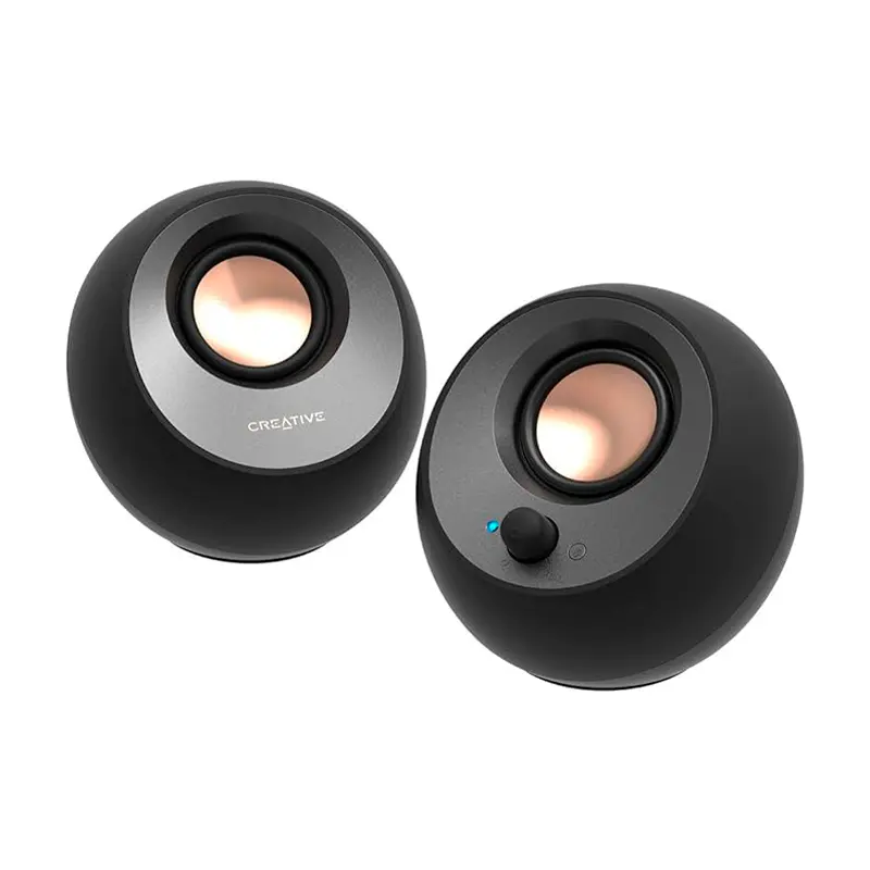 Parlante 2.0 Creative Pebble V3 Bluetooth, vista 2