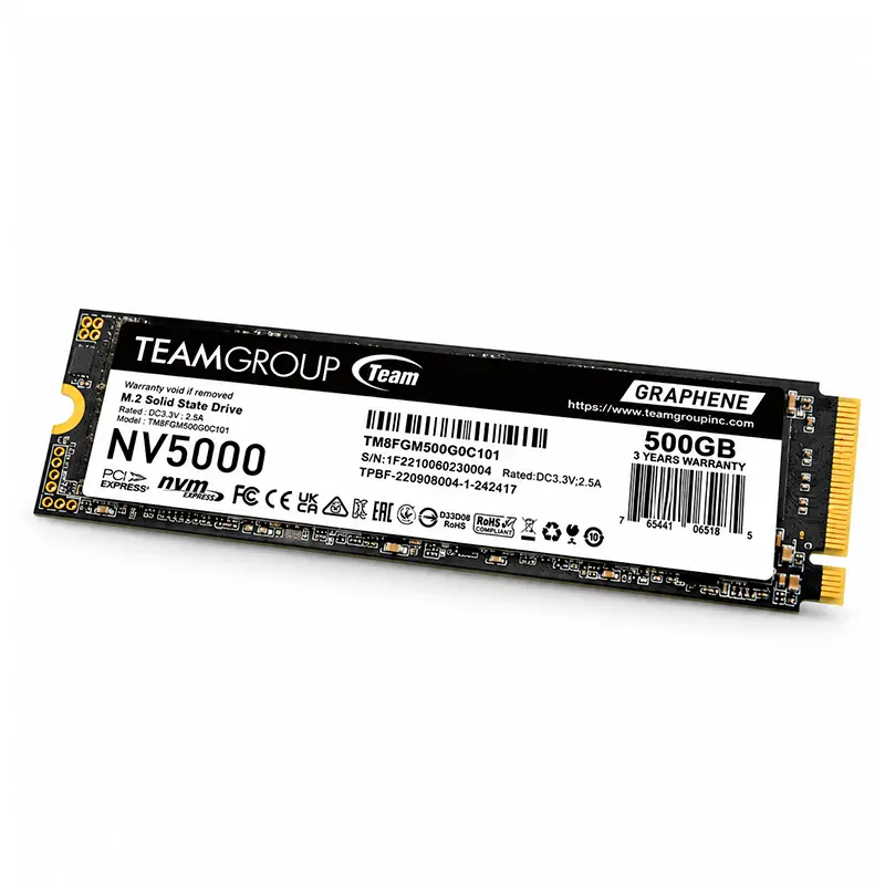 SSD M.2 PCIe 500GB TeamGroup NV5000 Gen4, vista 3