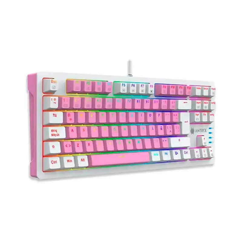Teclado Gaming Antryx MK-840 TKL SW-Red RGB mecánico Pink, vista 2